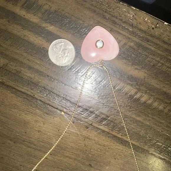 Loft NWT Pink Heart Necklace - Picture 2 of 3